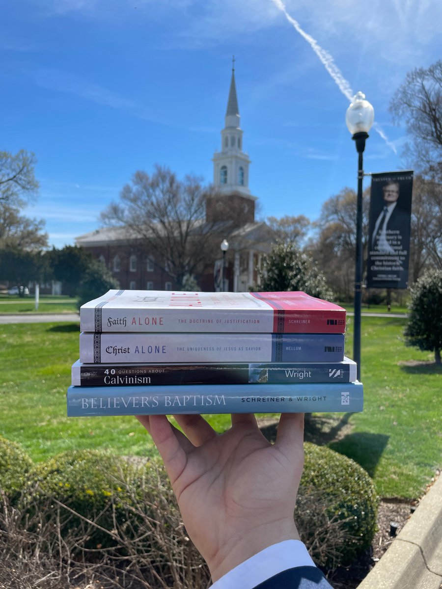 SBTSadmissions's tweet photo. Is Theology Friday a thing? Well it is now! RT to win this #SBTSMadness bundle with books from @KregelAcademic @BHAcademic and @ZonderAcademic https://t.co/1M4cnnrZv9