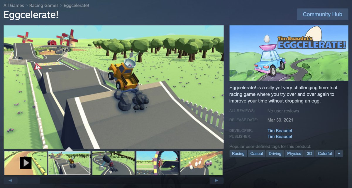 thelivecoders's tweet photo. Get a copy of Eggcelerate! on @Steam! The Live Coders crew is sponsoring 15 free copies of the new #PCgame that @timbeaudet just launched! #livecoders #pcgamer https://t.co/TSW3YcpZsJ https://t.co/5sJ77r6ghB