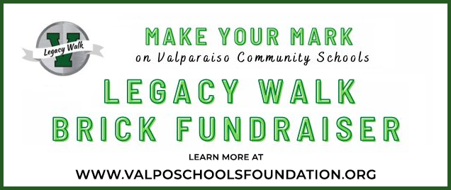 Valpo Schools Foundation is leading a fundraising campaign to support the installation of a Legacy Walk at Valparaiso High School. The Legacy Walk is an opportunity to donate a commemorative brick and make a lasting mark on Valparaiso Community Schools. valposchoolsfoundation.org/legacy-walk.ht…
