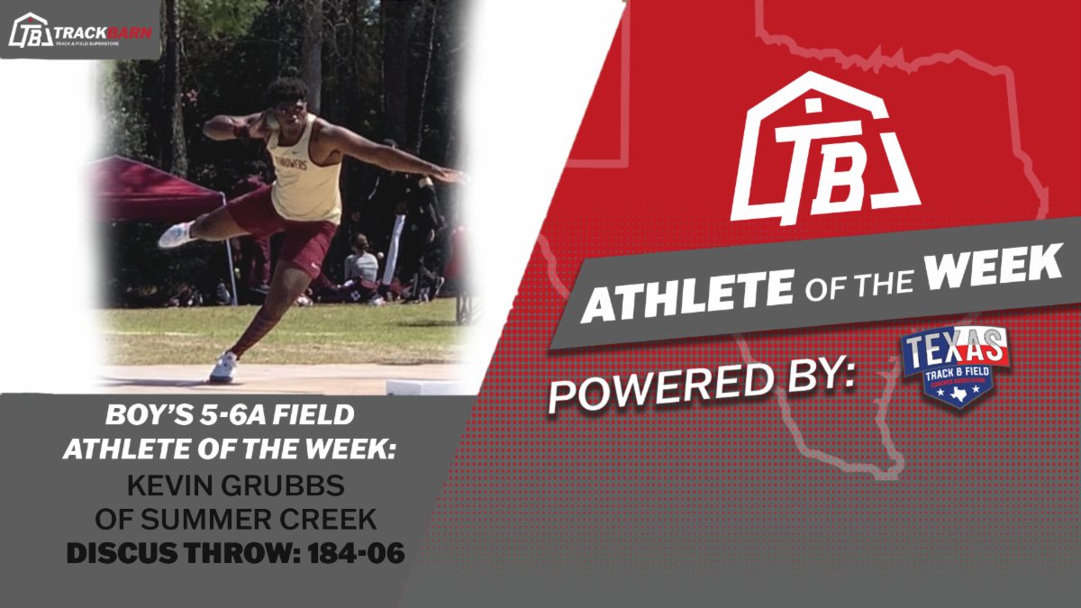 🗣TRACKBARN ATHLETE OF THE WEEK🤑
Kevin Grubbs TrackBarn Boy's 5-6A Field Athlete of the Week!

IF YOU KNOW HIM TAG HIM🔥

<a href="/TTFCA/">TTFCA</a>
#trackbarn #trackandfield #athleteoftheweek #trackbarnaotw