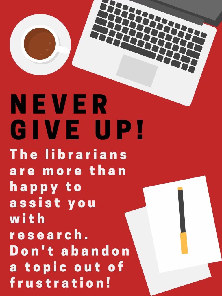 Need help in any stage of your research process? Don't be afraid to reach out to our Library! They are there to help you. Visit IUS library website to book a librarian or chat with a librarian at any time of the day. Thanks to Ms. Accardi for this amazing advice!