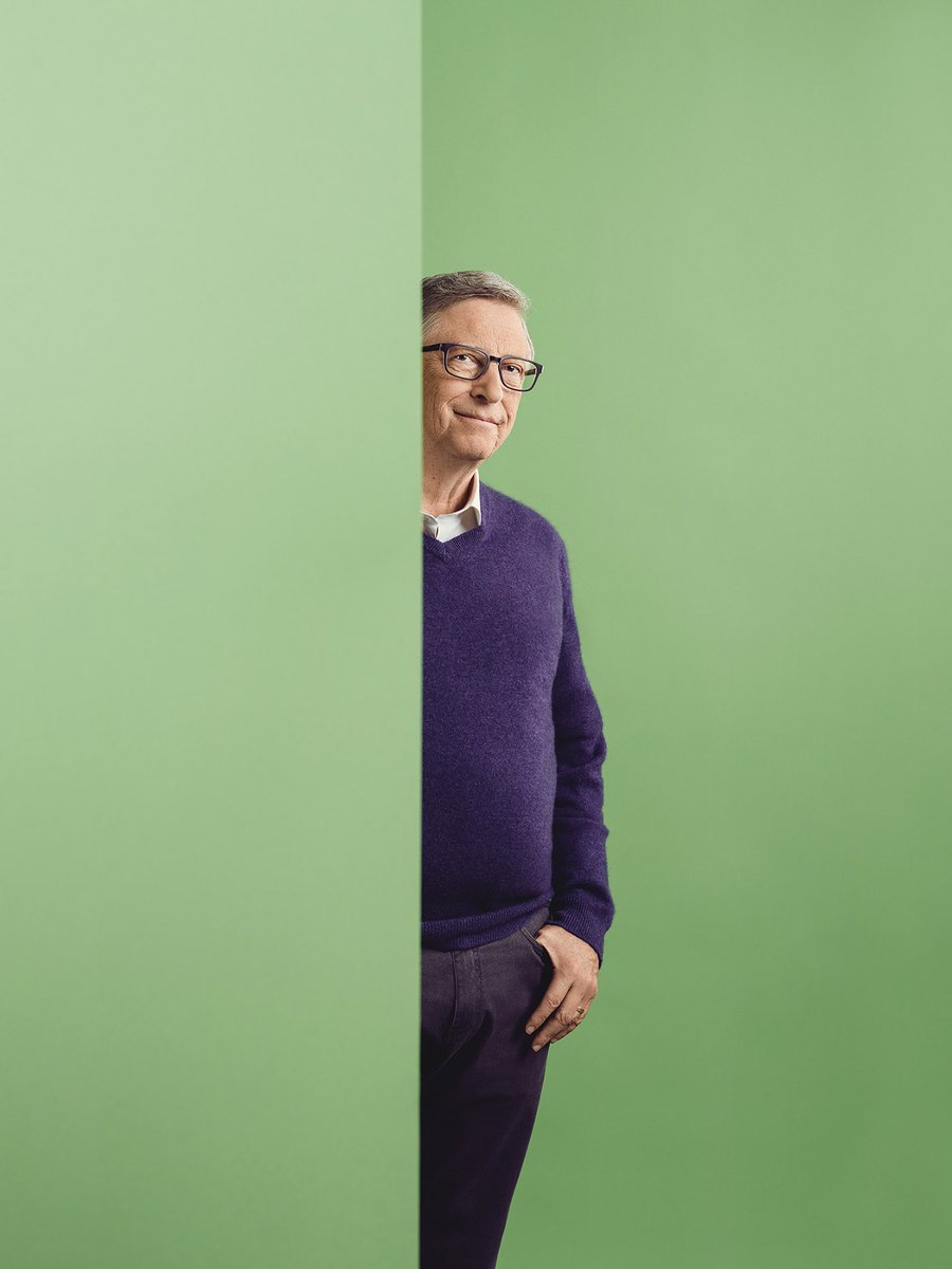 Portrait of Bill Gates for <a href="/guardian/">The Guardian</a>. My second of 4 shoots with Mr. Gates recently. I wanted each shoot to feel unique &amp; wrestled with finding a way to create depth while keeping things simple &amp; using my constraints to my advantage. #BillGates #portrait