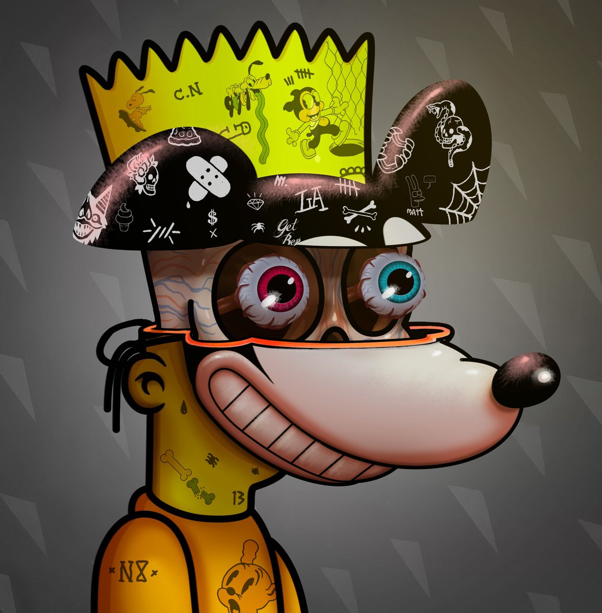 On the L👀kout Bandit. More NFTs available on @withFND . Link in BIO👈 #nft  #nfts #nftart #nftartist #nftcollector #crypto #cryptoart #cryptoartist # cryptocurrency #bartsimpsons #simpsons #bandit #waltdisneyworld #mickeymouse  #art #illustration ...