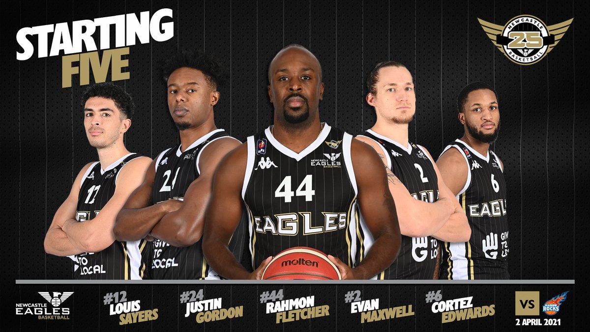 NewcastleEagle's tweet photo. 5โฃ Here are your starters
๐ @rocksglasgow
โฑ 19:30
๐ @VertuArena
๐ฅ Watch ๐ดLIVE on @SkySports Action or Mix + #BBLPlayer
#BritishBasketball #HowayTheEaglesLads https://t.co/8f0FzWP2Sx