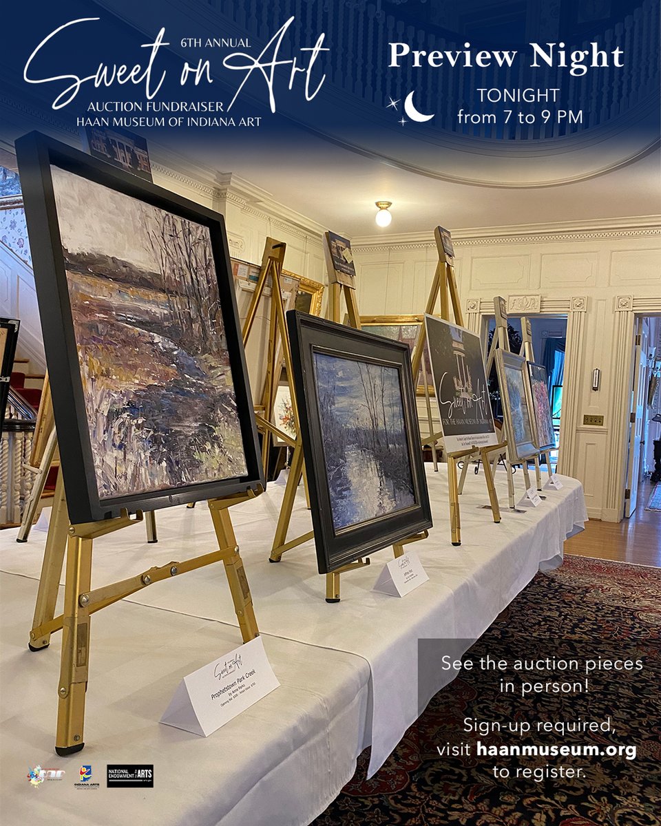 HaanMuseum's tweet photo. Tonight is your LAST CHANCE to preview Sweet on Art auction pieces in person! Snag your 30-minute time slot by visiting https://t.co/hQgU7lpy7F. Limited spots available so don’t wait to register! https://t.co/fgmmyf93Wp