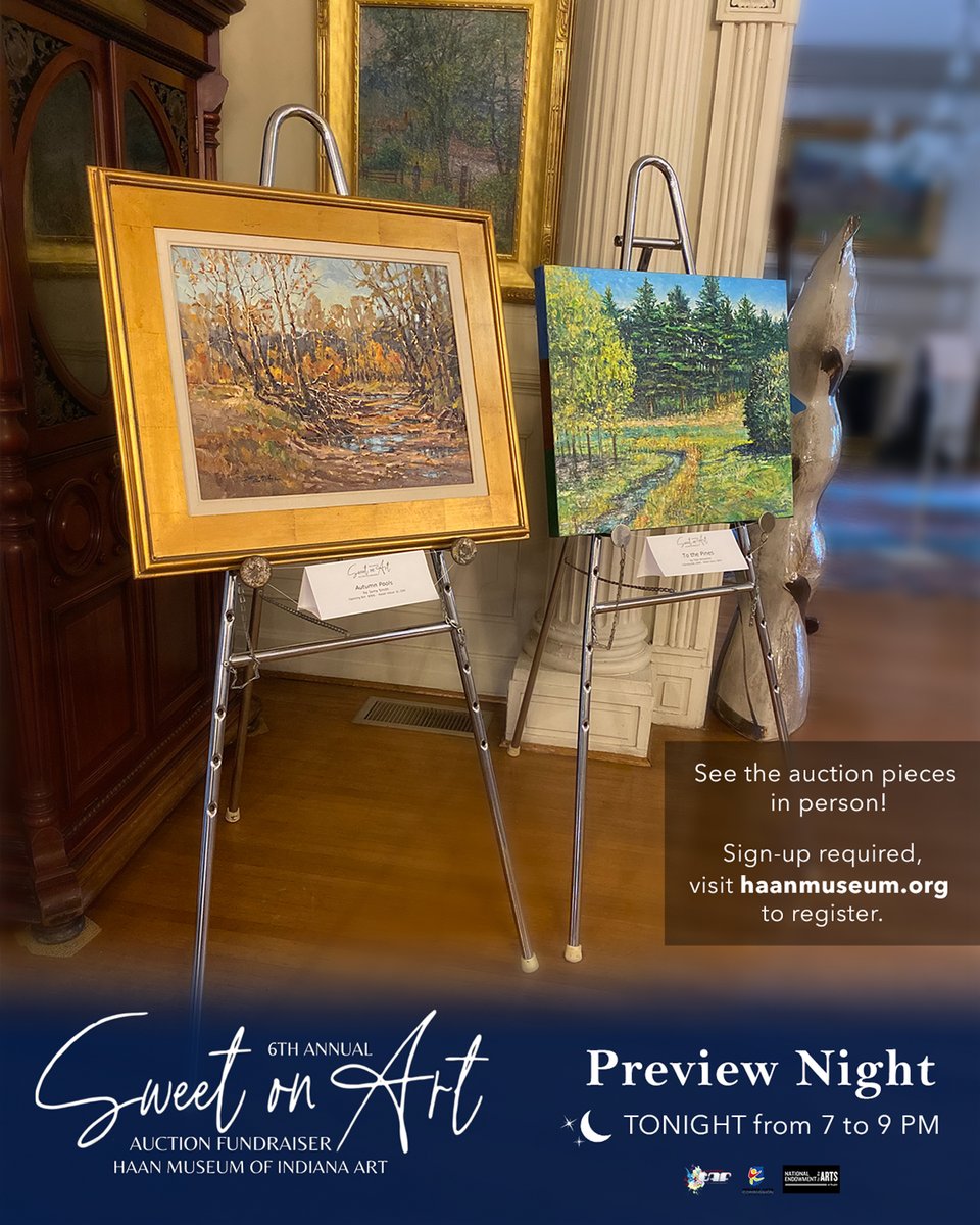 HaanMuseum's tweet photo. Tonight is your LAST CHANCE to preview Sweet on Art auction pieces in person! Snag your 30-minute time slot by visiting https://t.co/hQgU7lpy7F. Limited spots available so don’t wait to register! https://t.co/fgmmyf93Wp