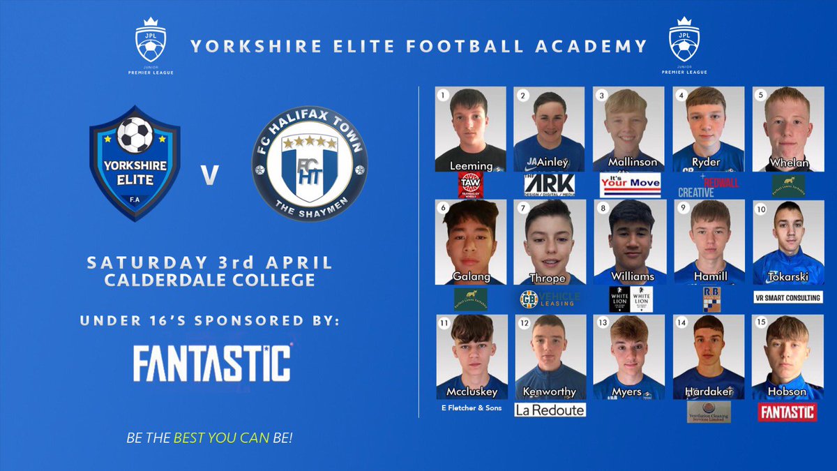 YEFA2016's tweet photo. Busy Weekend for our YEFA Academy (EDS) players.
YEFA vs @FCHTOnline
YEFA vs Evo Soccer
Looking forward to getting the players back out on the grass in preparation for the @jpluk
#BeTheBestYouCanBe
#YEFA
#YorkshireEliteFA https://t.co/YrY0RPgDxG