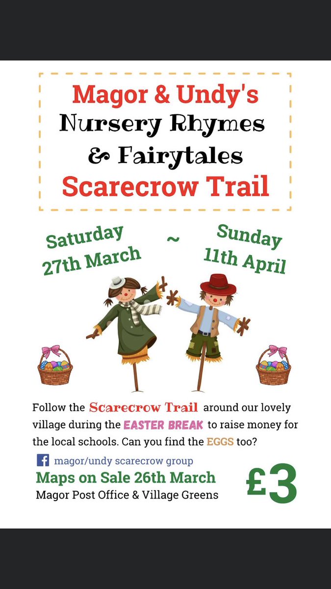 Looking for ways to entertain your children over the Easter Holidays? The lovely Monmouthshire villages of Magor &amp; Undy are holding a Scarecrow Trail up until Sunday 11th April.