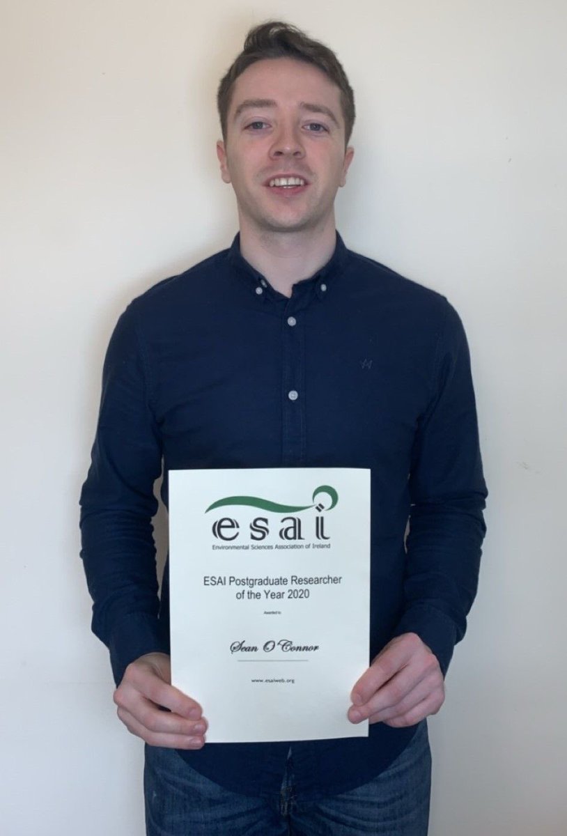 Sureshpillai's tweet photo. Huge congratulations to @Seanoc9O for the @ESAI_Environ “Postgraduate Researcher of the Year 2020” for his PhD work at @itsligo. This is the third  award coming to our group in the last two years including the @irishchemistry postgrad award 2019 and 2020  (Saoirse and Priyanka). https://t.co/EtWF6WwXee