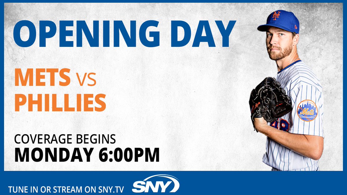 SNYtv's tweet photo. Opening Day may have been pushed back, but it's almost here.

Mets. Phillies. Coverage begins tomorrow at 6 p.m. on SNY. https://t.co/QpN4REYxYu