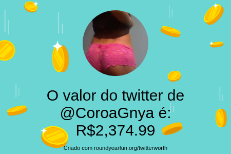 CoroaGnya's tweet photo. Meu valor no Twitter é: R$2,374.99

Descubra o seu com https://t.co/Wf5UvL26zH

⠀ https://t.co/mtLLPBTE9S