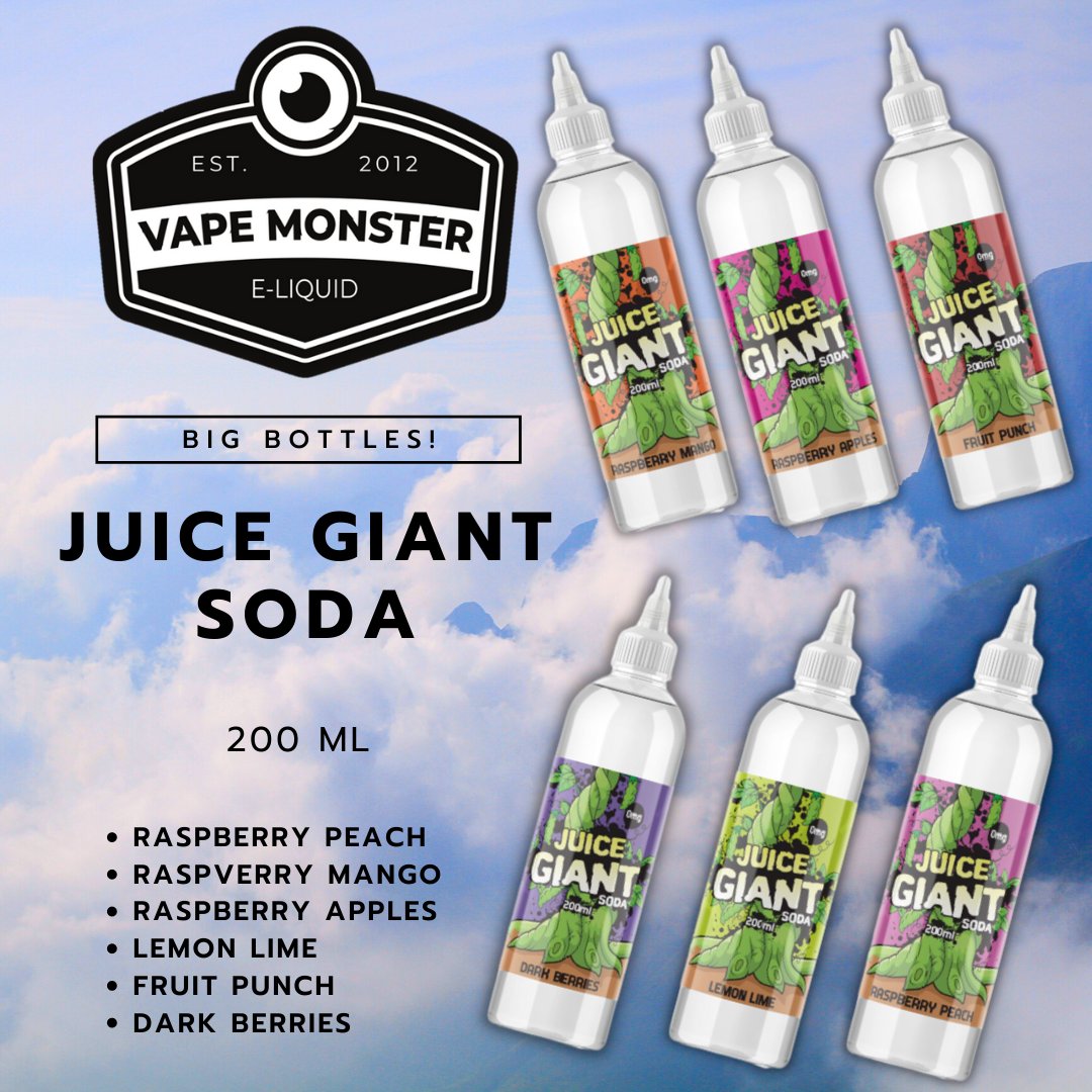 🌲JUICE GIANT SODA🌲

Thirst quenching and refreshing, these juices will give you the fizzy drink flavour you're looking for

Your head will be up in the clouds with these liquids in BIG 200ml bottles.

Shop Now: vapemonster.co.uk

#vape #vaping #vapelife #vapemonsteruk