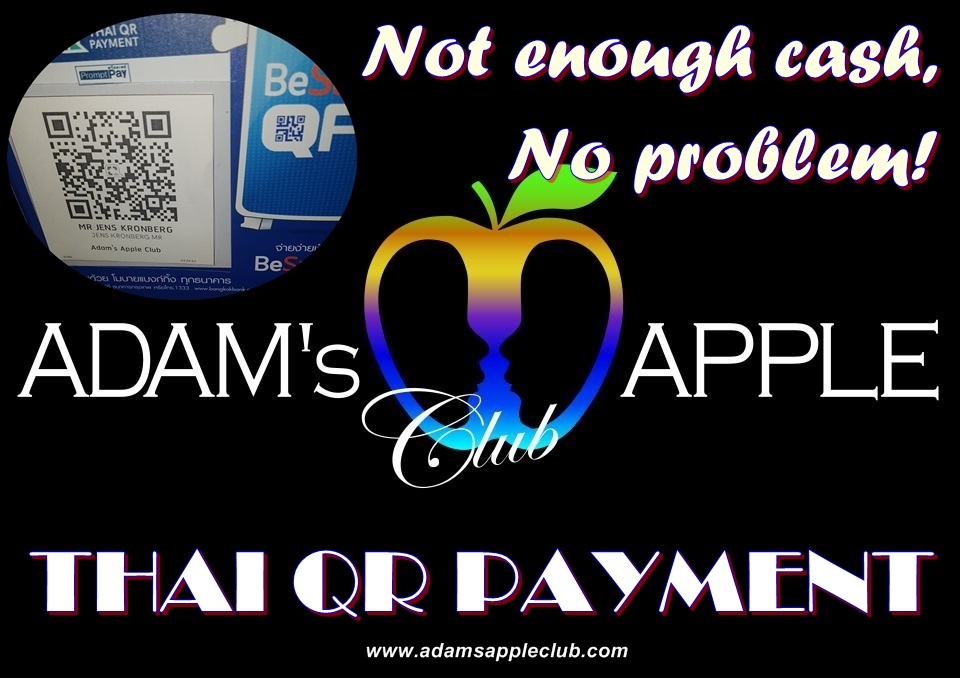 adamsappleclub's tweet photo. Not enough cash, no problem at Adam's Apple Club in Chiang Mai, you can now also make cashless payments. In our Host Bar, we also offer the possibility of cashless payment with THAI QR PAYMENT
#thaiqr #qrcodepayment #hostbar #GayBar #ChiangMai #bargay #บาร์โฮสสันติธรรม #Barhost https://t.co/gLNX8IqI7n