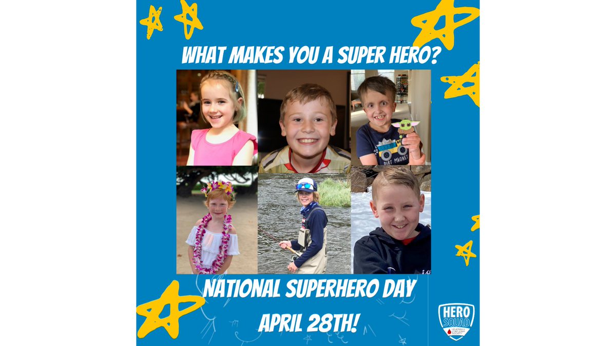 We love our Honored Heroes and their incredible superpowers! National Superhero Day is April 28th and we want to know what makes YOU a superhero. Join Hero Squad April 26th–30th for a week of SEL &amp; STEM activities with a fundraising competition to take down cancer! #LLSHeroSquad
