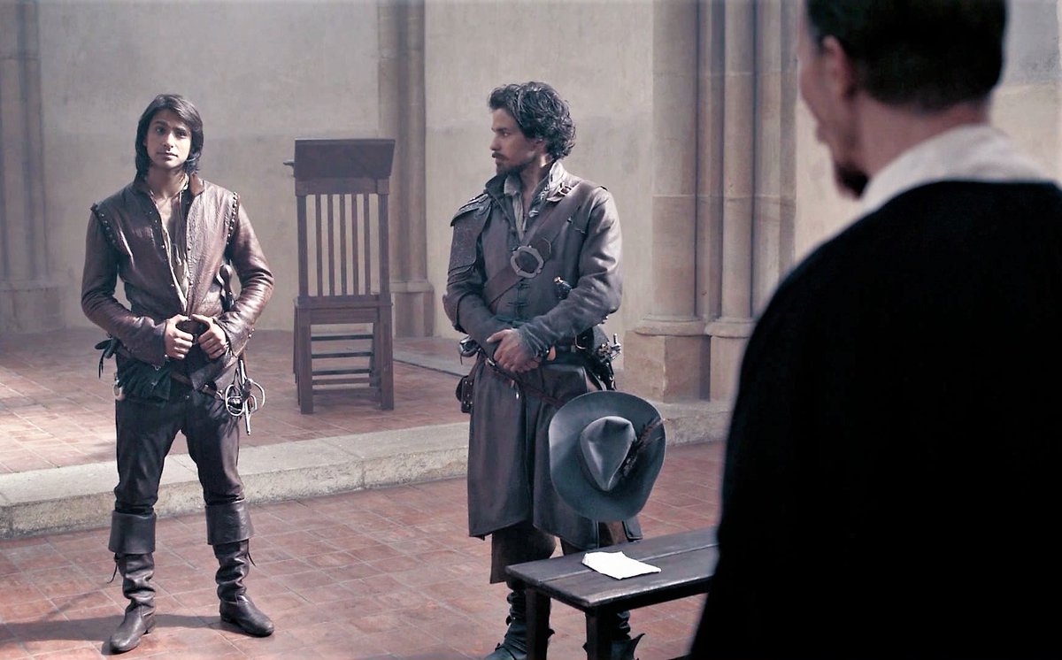 HespShirley's tweet photo. #Aramis quite taken by surprise that #DArtagnan should ask such a question of #PastorFerrand
#MissingTheMusketeers
#SantiagoCabrera #LukePasqualino #MichaelJenn https://t.co/eEkBLVtJwC