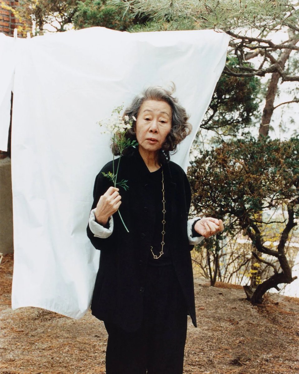 MinariMovie's tweet photo. “Me, a 73-year-old Asian woman could have never even dreamed about being nominated for an Oscar. #Minari brought me a lot of gifts.” 

The incomparable Yuh-Jung Youn, for @nytimes 🌱 https://t.co/Gqe9bBtMzn