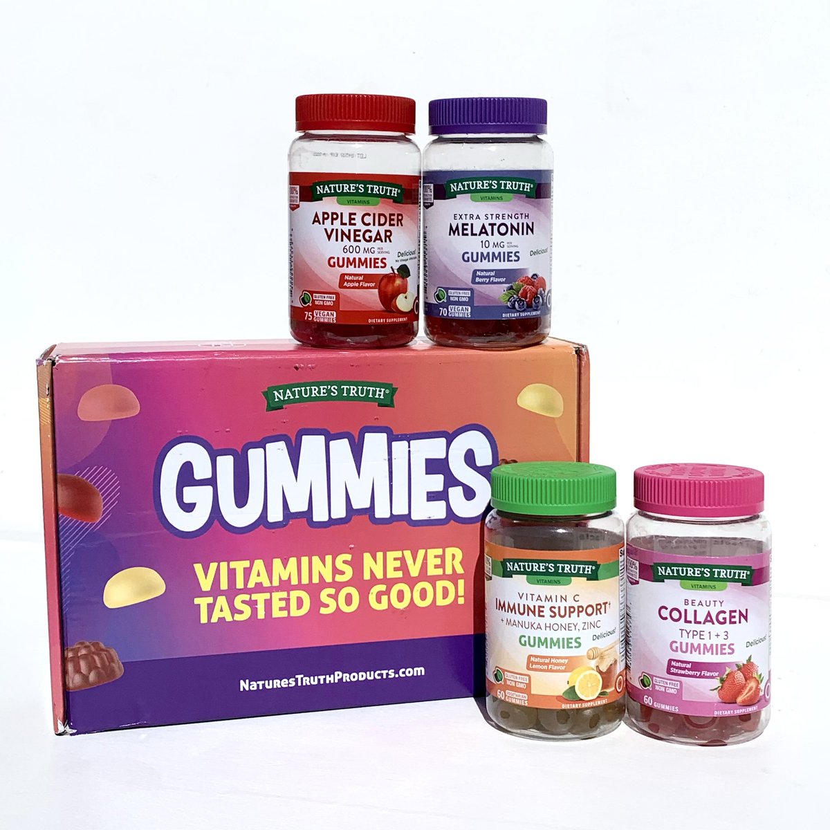 sparklemakeupp's tweet photo. #influensterNT #complimentary @naturestruthllc @Influenster Happy Friday lovelies! The Nature’s Truth Gummies Collection has everything you need to maintain a healthy life style. https://t.co/mK5APCHGMw
