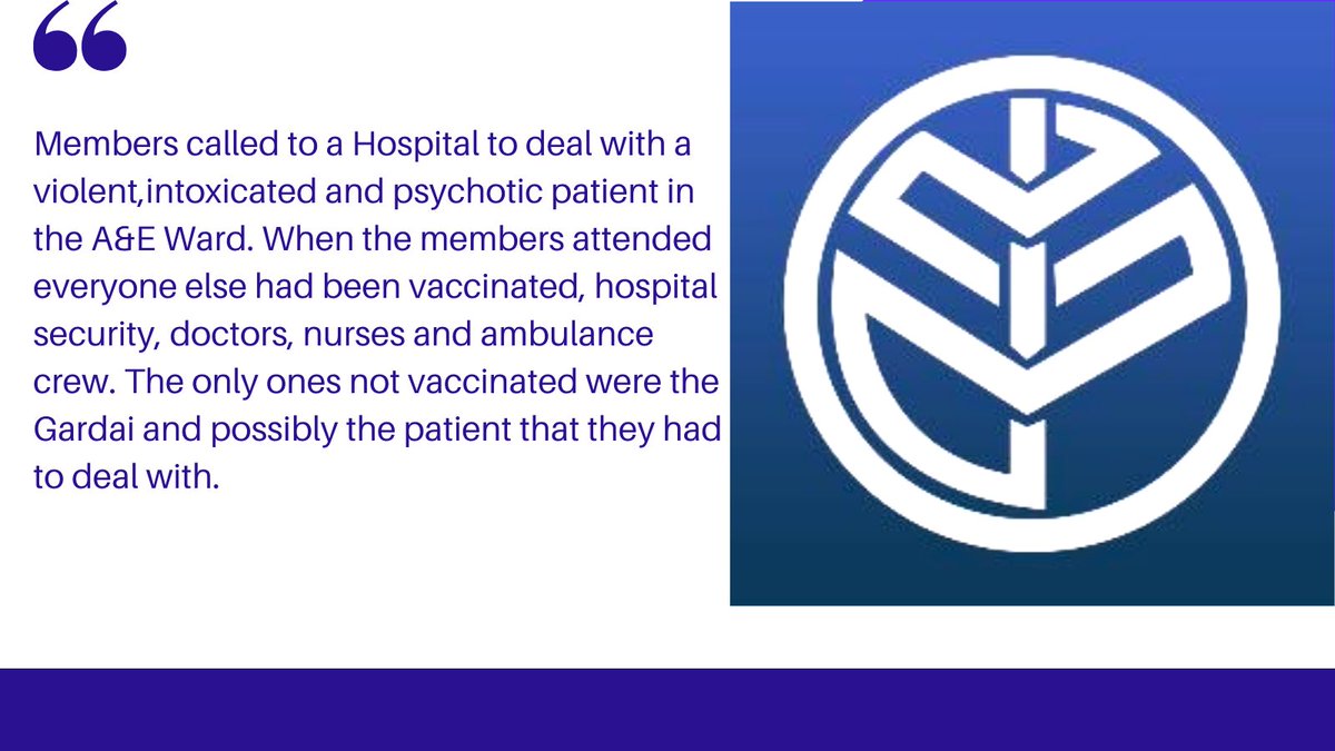 AGSI_Ireland's tweet photo. It’s not good enough that Gardaí remain unvaccinated. 
#vaccinategardai https://t.co/vN5DSn4ZFM