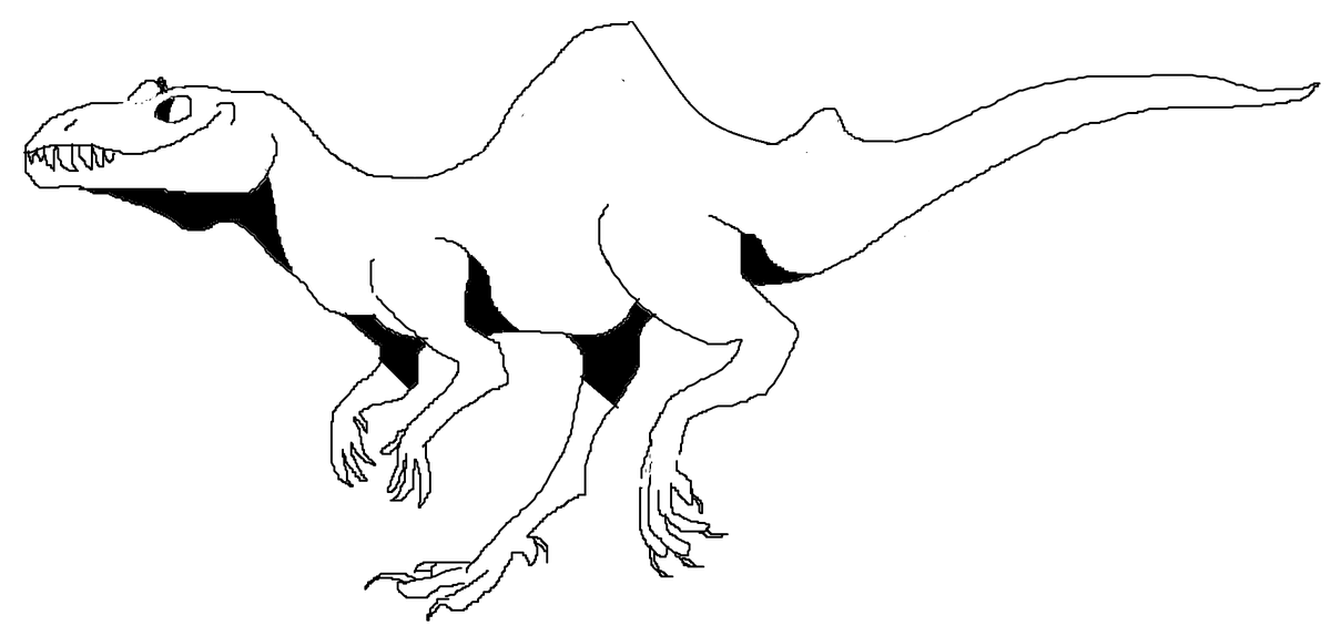hey what's the name of the dinosaur with the funny shark fin on its back. I can't find/remember it at all. ms paint scribble for reference 