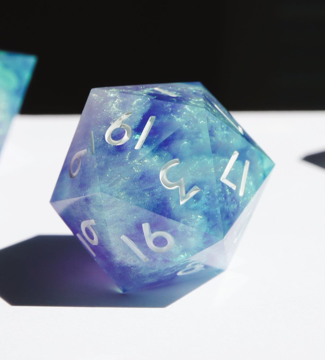 EVERYTHINGDICE's tweet photo. Water Naiad 🌊 a pastel watercolor test design #dnd #ttrpg #dice https://t.co/tgZ5AHupZA