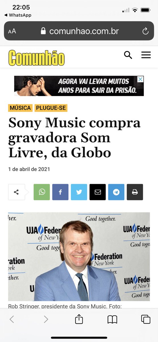Correria tanta que nem comentei que ontem anunciamos a compra da Som Livre pela Sony Music ...