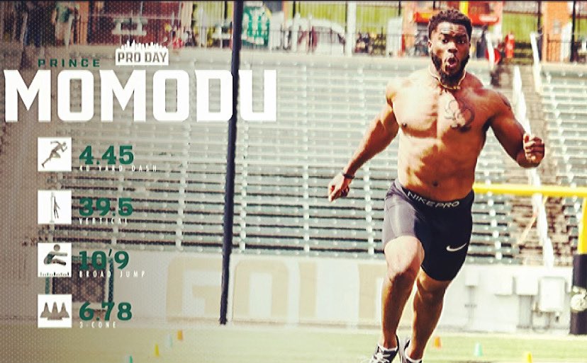 NBAAgentRo's tweet photo. Final Pro Day Number for Running Back Prince Momodu!! Amazing @Prince_Momodu4 https://t.co/7Vo2ByFaiF