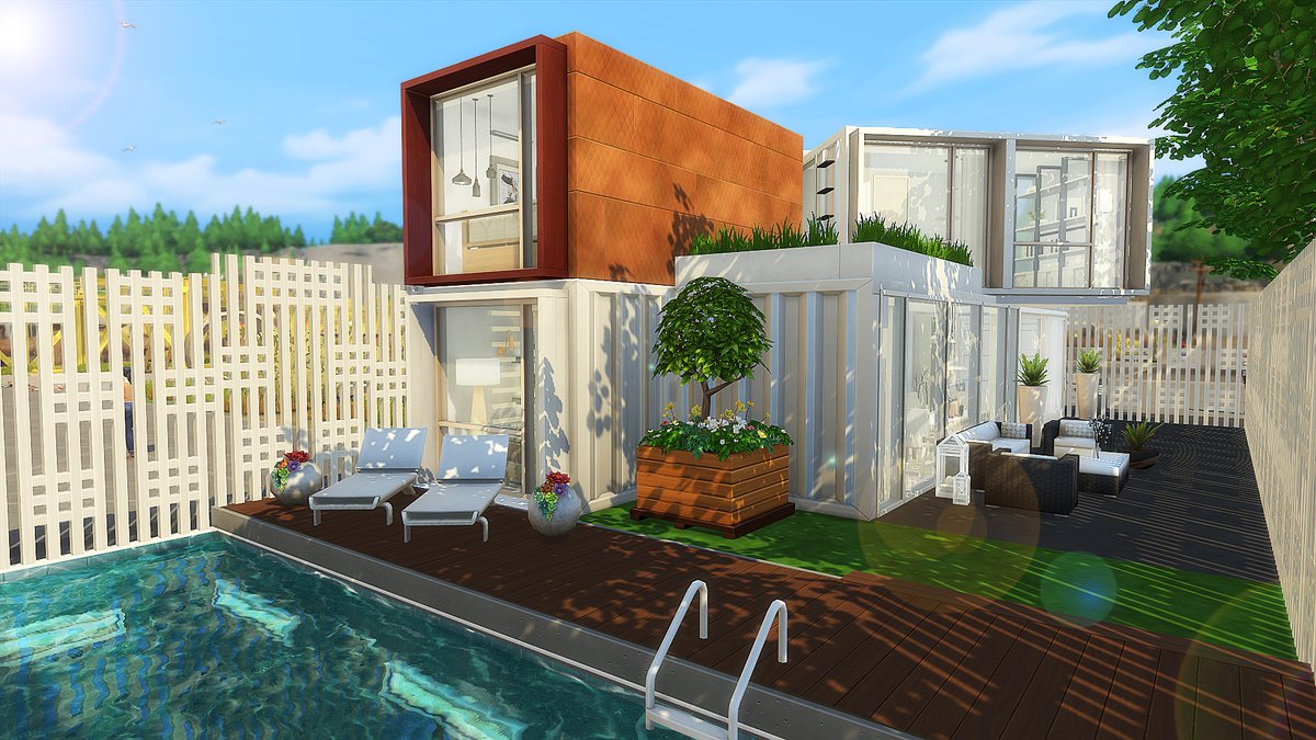 evamhardrock's tweet photo. LUXURY SHIPPING COUNTAINER | Modern | No CC | Speed Building | Sims 4 https://t.co/Kf15Ky6NPR via @YouTube @SimsCreatorsCom #ShowUsYourBuilds https://t.co/ApfOx8UN0H