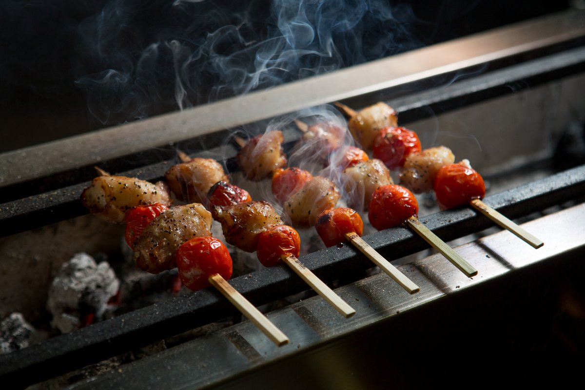 Try our Scallop Skewers grilled over binchotan charcoal at <a href="/OtotoDenver/">Ototo Den</a>. Ototoden.com #Grill #DenCorner #OtotoDenver