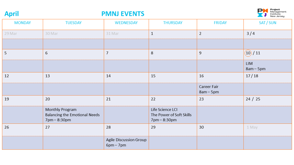 IgorZdorovyak's tweet photo. Be In the Know!

Here’s what PMINJ has in store for you this month.

#PMINJ
#PMI

https://t.co/9ne6sGUeYG

Come and Join Us for the upcoming PMINJ events! https://t.co/feeHUrdNun