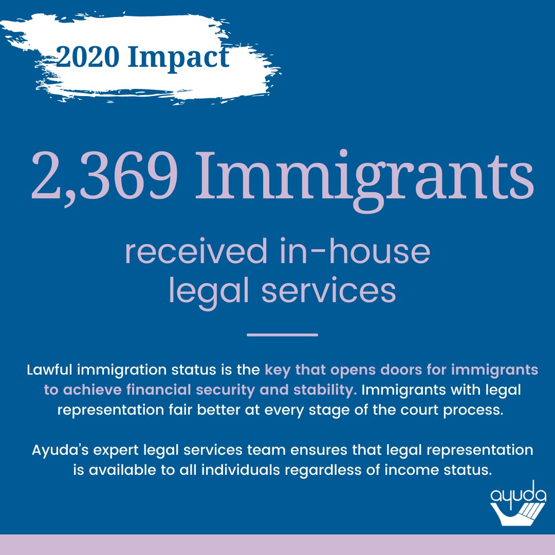 Ayuda_DMV's tweet photo. ๐ฃAyuda's 2020 Impact Report drops next Wednesday.
Stay tuned for more highlights on the incredible work of Ayuda staff and volunteers & for stories of #resilience from our clients, severely impacted by a novel pandemic that changed our world.
#2020Impact #YearinReview https://t.co/26mUHucMGJ