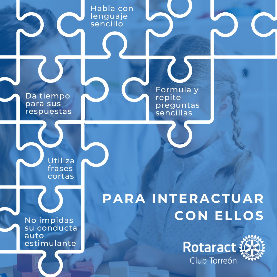 RotaractTorreon's tweet photo. En este día pongamos en relieve la necesidad de contribuir a la mejora de la calidad de vida de las personas con autismo.
#D4110 #rotaract #rotaractclub #rotaracttorreon #rotaractmexico #rotaryinternational  #diamundialautismo #worldautismday #autismo #TEA #Torreon https://t.co/nl9FDDV1ir