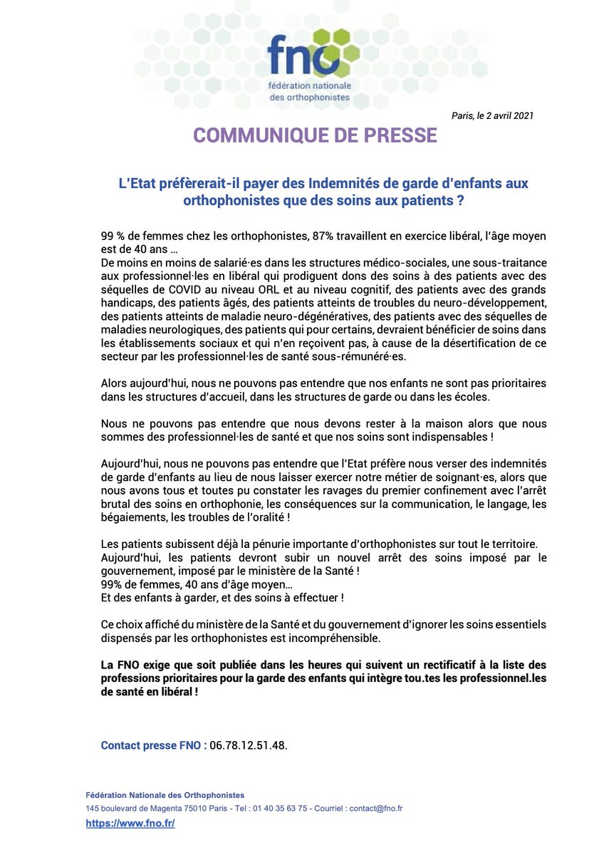 christelhelloin's tweet photo. Donc @olivierveran, les soins orthophoniques sont négligeables pour patients en cancéro, covid longs, patients avec handicap et même avec autisme en ce 2 avril !? C'est votre choix de contraindre les @orthophonistes à rester chez eux au lieu de soigner leurs patients ?vraiment ? https://t.co/WpzFdgDvqx