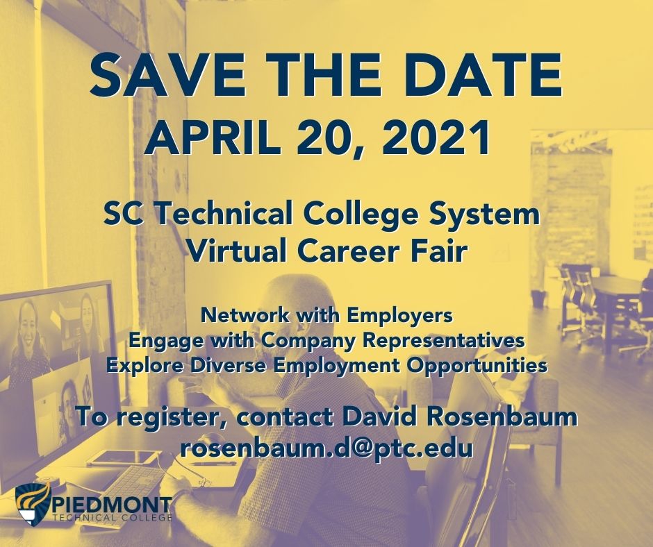 piedmont_tech's tweet photo. Coming April 20. Register today by emailing rosenbaum.d@ptc.edu. https://t.co/q8XXjUo9fF