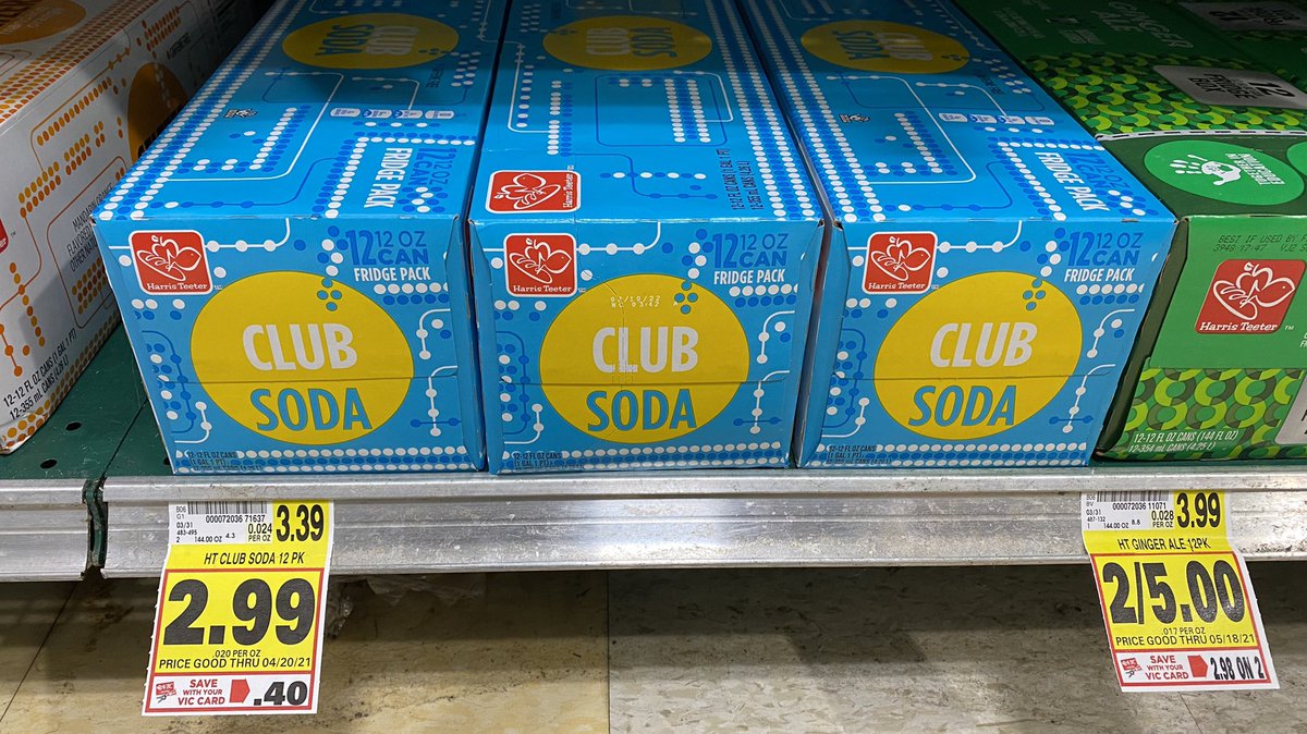 DanielCrawfish's tweet photo. Thank you @HarrisTeeter for bringing Club Soda cans back! You make me feel like a Very Important Customer. https://t.co/0U7JRhPOxK