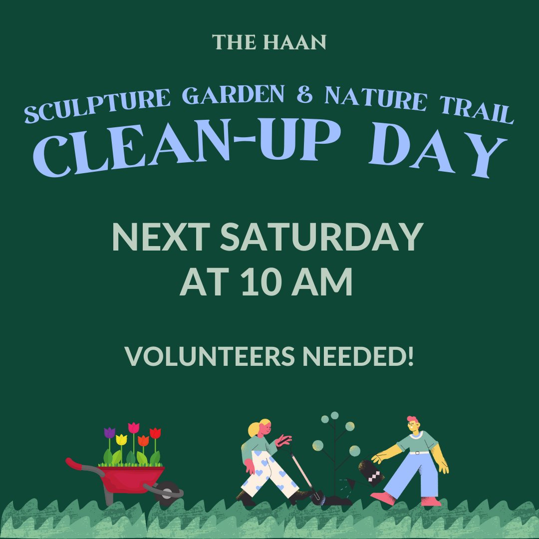 HaanMuseum's tweet photo. Join us next Saturday as we do various gardening and cleaning activities to spruce up the Haan Museum’s Sculpture Garden and Nature Trail. Check out https://t.co/hQgU7lpy7F for more details. 

Picture from our Sculpture Garden &amp; Nature Trail Field Day back in 2015. https://t.co/PSaoUYz3IB
