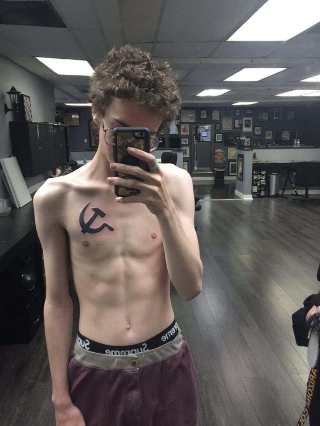 Visegrád 24 on X: Reminder that tattooing a totalitarian symbol on your  chest, under which some 100 million people were murdered, killed or starved  is not edgy or cool. Also, the added