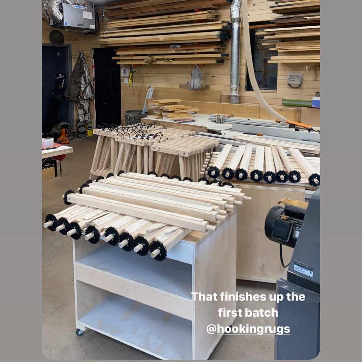 HookingRugs's tweet photo. For the first time ever in a long time the rug hooking game changer, our  Cheticamp Frame is in stock. This frame makes rug hooking faster easier, perhaps even more wonderful than it already is. #rughooking #hookingrugs #yarn  #rughookers #hookedrugs #novascotia #textileart https://t.co/KEfRpdkP8K