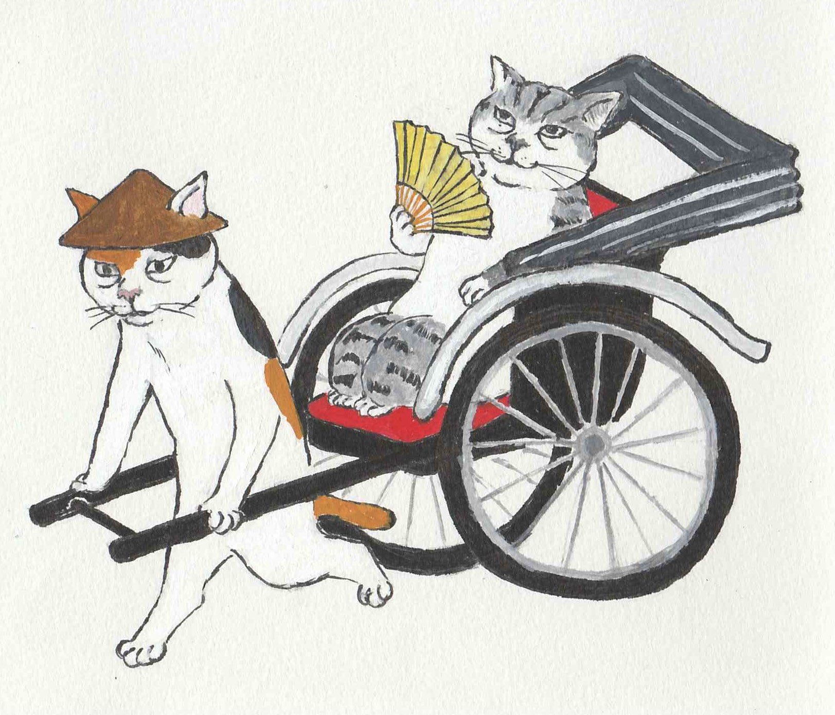 猫沢ミャーゴの憂鬱 人力舎いや人力車いや猫力車 イラスト 猫のイラスト Illust 猫 Cat 人力車 T Co R4slttcdou Twitter