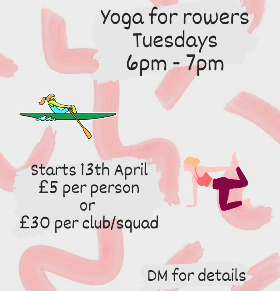 emmadyoga1's tweet image. New 'Yoga for rowers' class starting on Tuesday 13th April. Running via zoom every Tuesday 6pm - 7pm. Focusing on strength, stretch &amp;amp; mobility for rowers and scullers, particularly important after such a long time off the water. DM for details.
