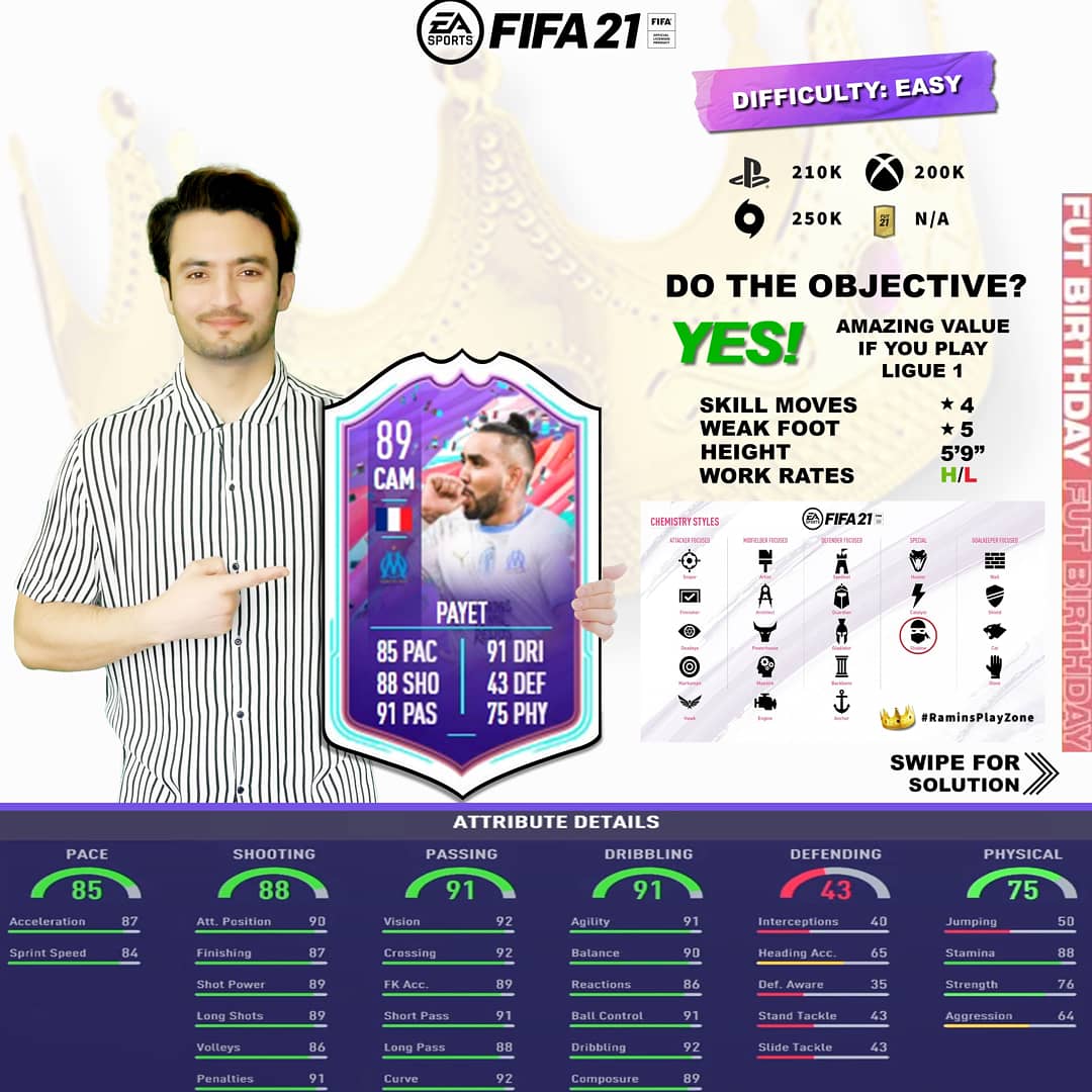 iamraminkhan's tweet photo. Hopefully, this guide has given you everything you need to know to complete PAYET SBC
#FIFA21 #fut21 #easportsfifa #easports #FUTBirthday #fifasbc #premireleague #Bundesliga #LaLigaSantander #Messi #Payet #Ronaldo #championsleague #raminsplayzone #fifaobjectives #fifasolution https://t.co/DucYJpcwxx