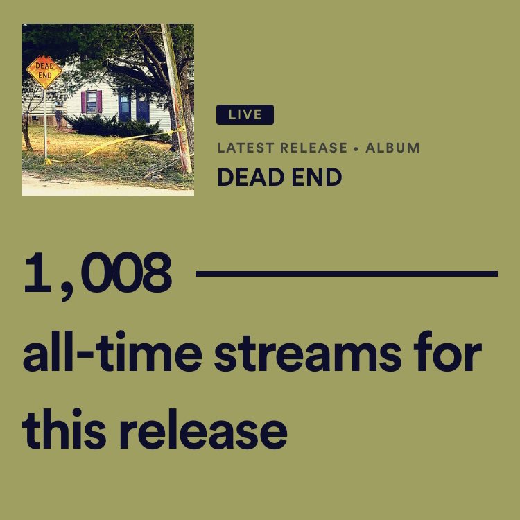 MonkJordanMusic's tweet photo. 1000 views in 3 days ❤️. Thanks to everyone who checked out #DEADEND . #music #album #newmusic #newmusicfriday https://t.co/AAOJSZYpyf