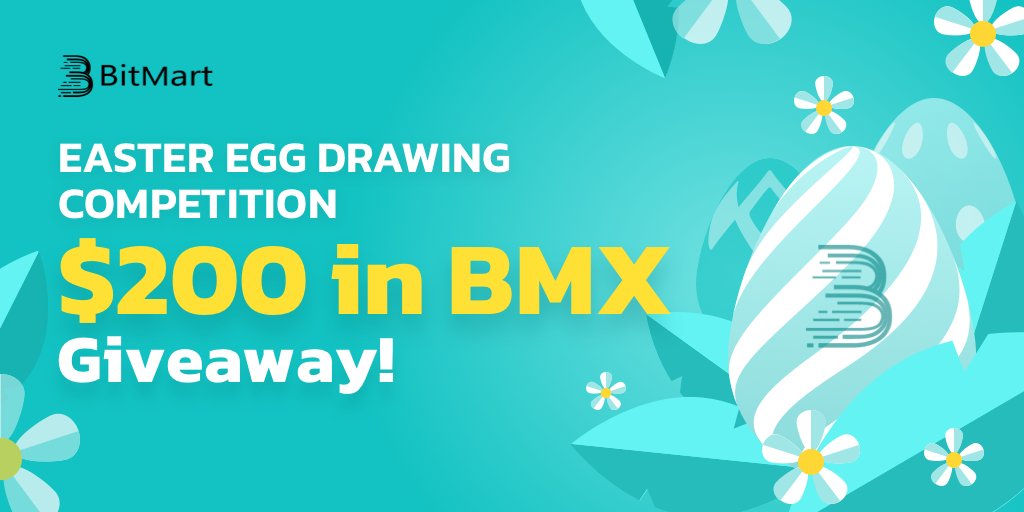 BitMartExchange's tweet photo. 🐰Ready for #Easter Sunday?! #BitMart Easter Egg Drawing Competition is here!
1⃣Follow us & RT
2⃣Post your egg drawings about BitMart or crypto on Twitter with hashtag #BitMartEaster
⏰Enter by April 5
✨Top 3 & 10 lucky users to share $200 BMX!
Go bold and get creative! 🎨 https://t.co/P4WNghcggT