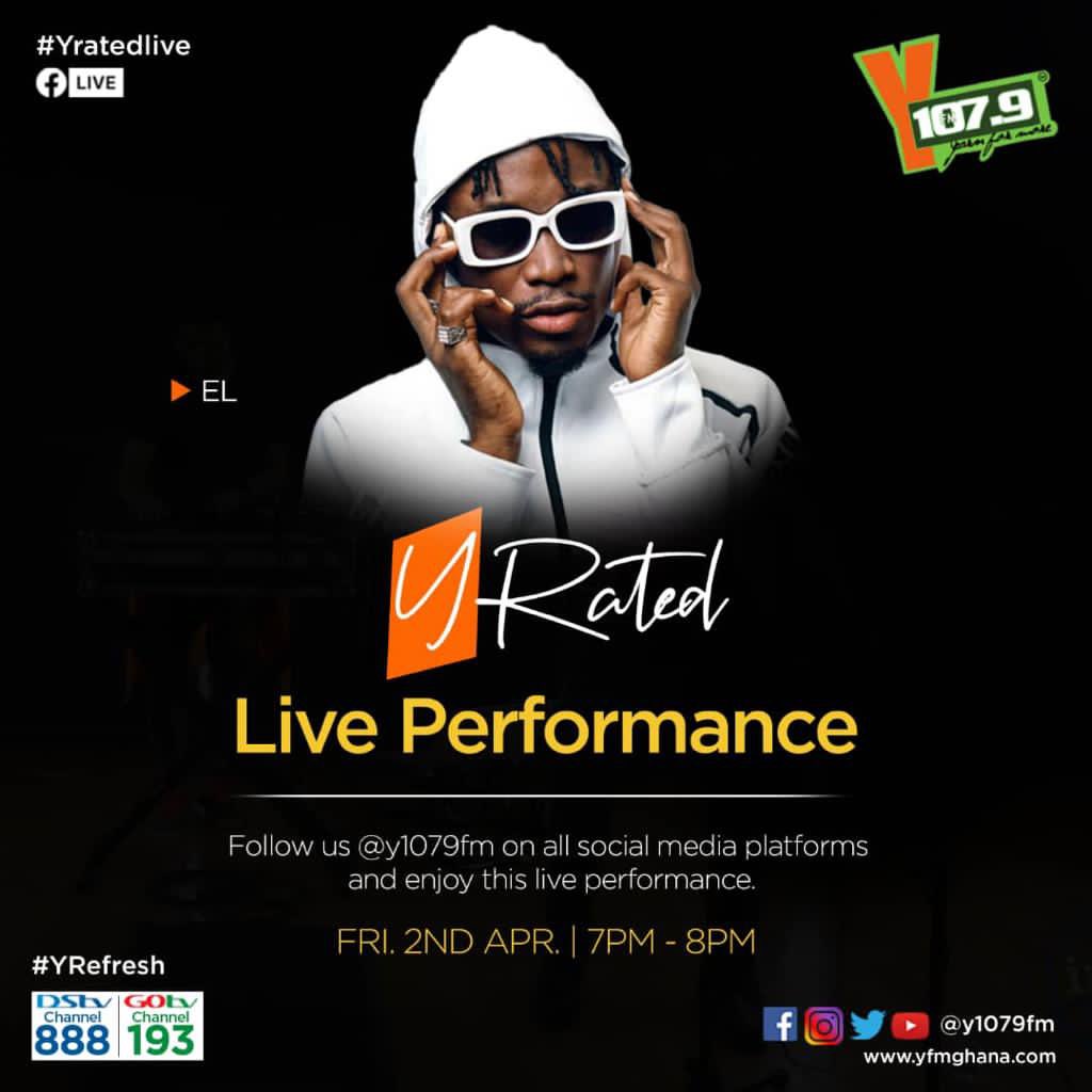 HAPPY989FM's tweet photo. It's going to be crazy chale with @ELgh_ this evening . Visit Yfmβs Facebook Page to watch him perform live.
#YRatedLive https://t.co/LYnYIbvxrq