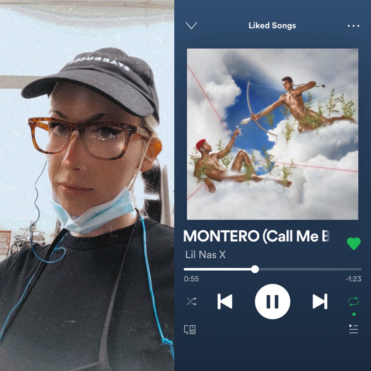 EricaCase's tweet photo. @LilNasX Gets me through my day at work 🙏🏻🙏🏻🙏🏻 $ericacase7 🔥❤️🔥 #lilnasx #MONTERO https://t.co/13g8GQ1BiK