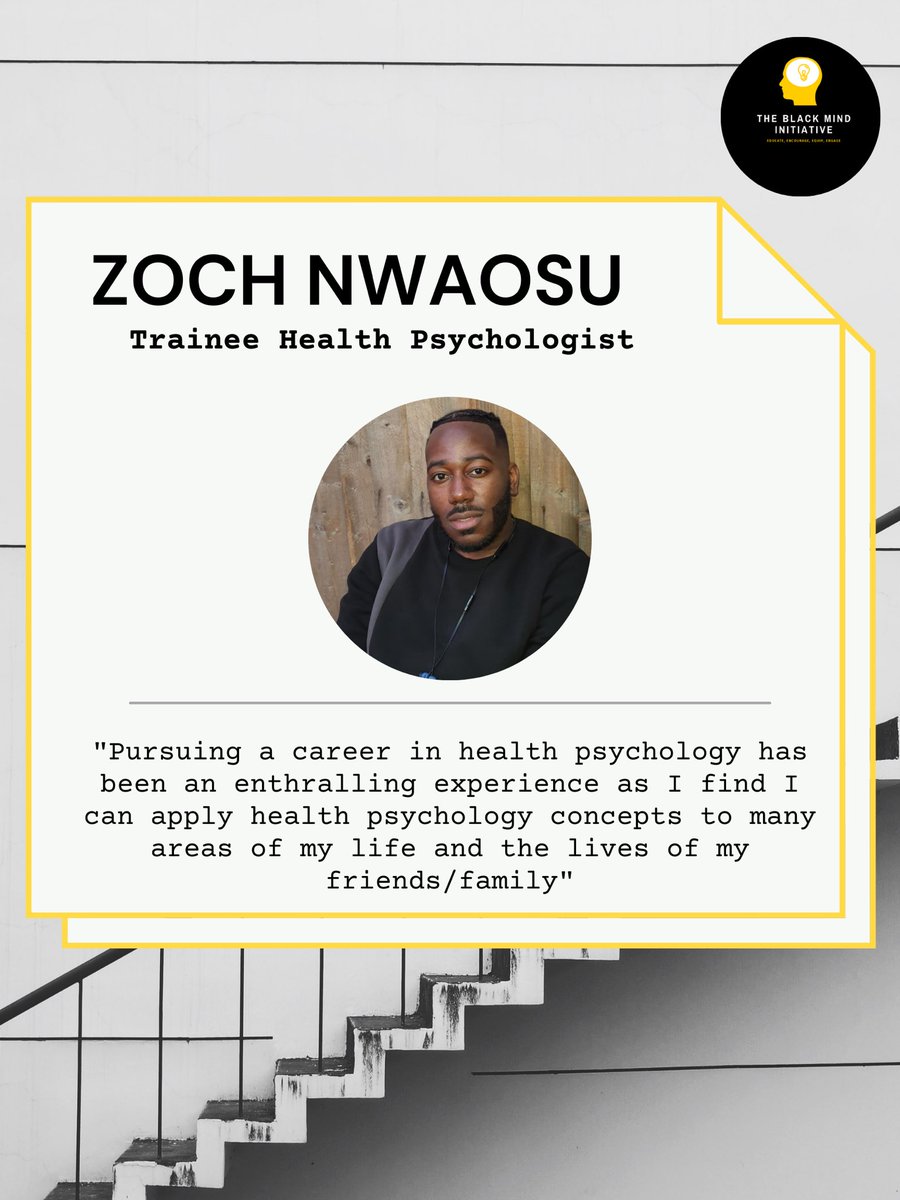 tbmiuk's tweet photo. Introducing our first speaker: ZOCH NWAOSU
If you are interested in Health Psychology and want to hear more about Noch’s inspirational journey, make sure to attend our event! Tickets and more information will be out soon!
#healthpsychology #tbmi #insightevent https://t.co/Qib2P92Y0n