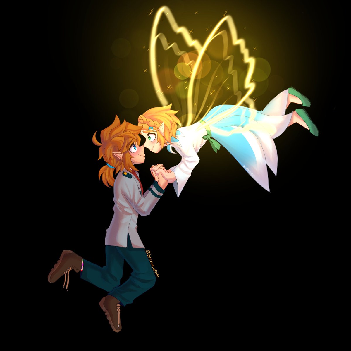 MtSnowcap's tweet photo. “Come and fly away with me” #Botw #Botw2 #Zelink #BotwZelink #MyHeroAcadamia https://t.co/7xE0dehrcB