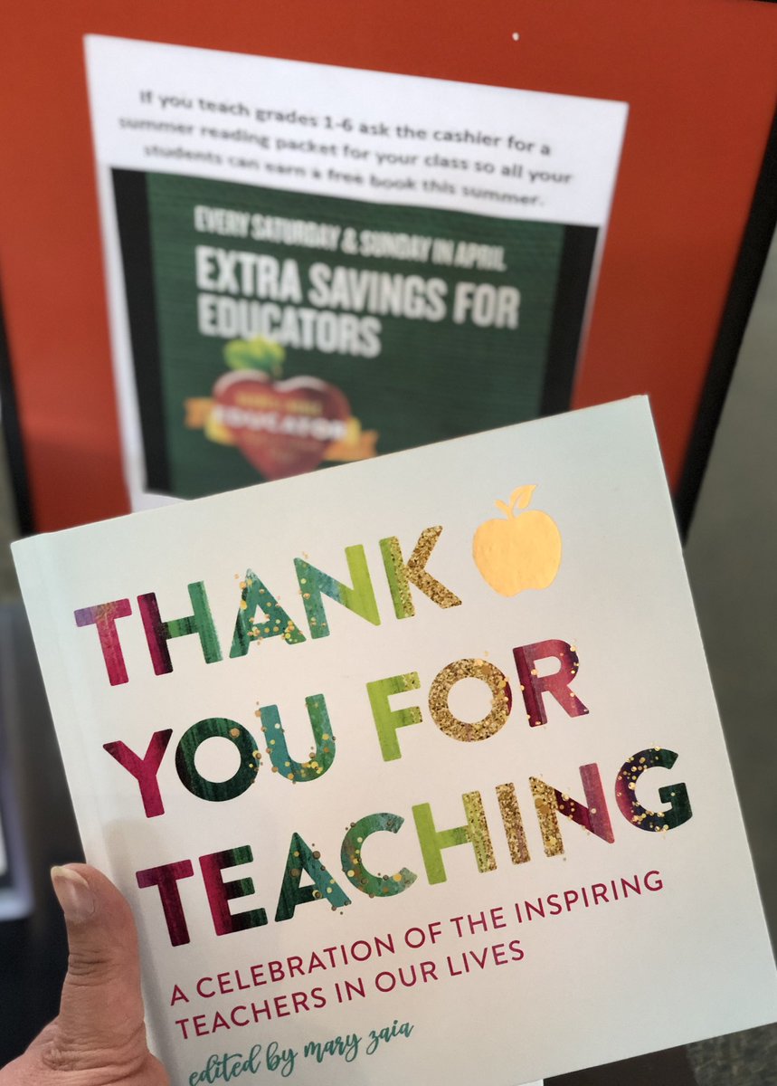 ❤️Educators❤️ Every weekend in April is Educator Appreciation weekend! Come in for your extra savings, 25% off on the bookfloor and 10% off your favorite lattes and frozen beverages!