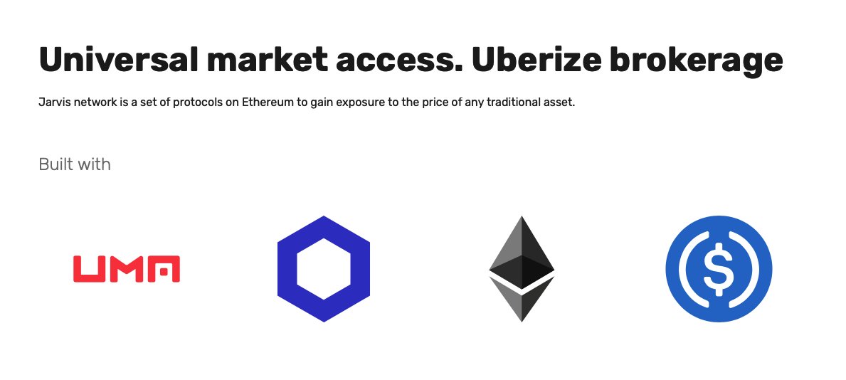 4/  $JRT Synthetic Assets track the price of another asset on the blockchain Synthereum, Jarvis' synthetic protocol, has been designed on V1 of  @UMAprotocol  $UMA and uses  @chainlink  $LINK price feedsIn Feb 2020  $UMA requested to port Synthereum on their V2 protocol