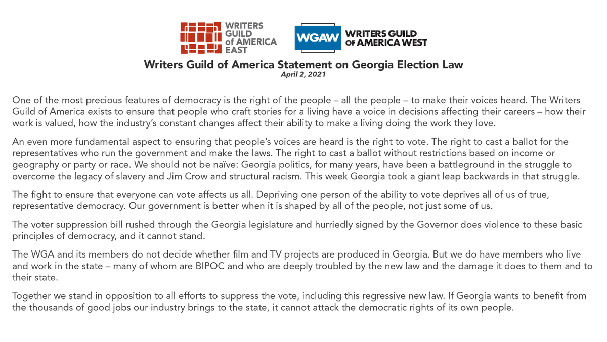 Writers Guild of America East tweet media