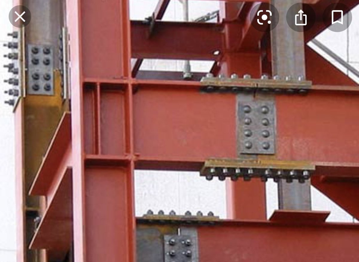 Jesusanaya__'s tweet photo. These steel members are welded and were also fastened by rivets and bolts #bcn2210 #fiu #fiumossschool #construction @FIU_Mossschool https://t.co/n4D4aoT4B6